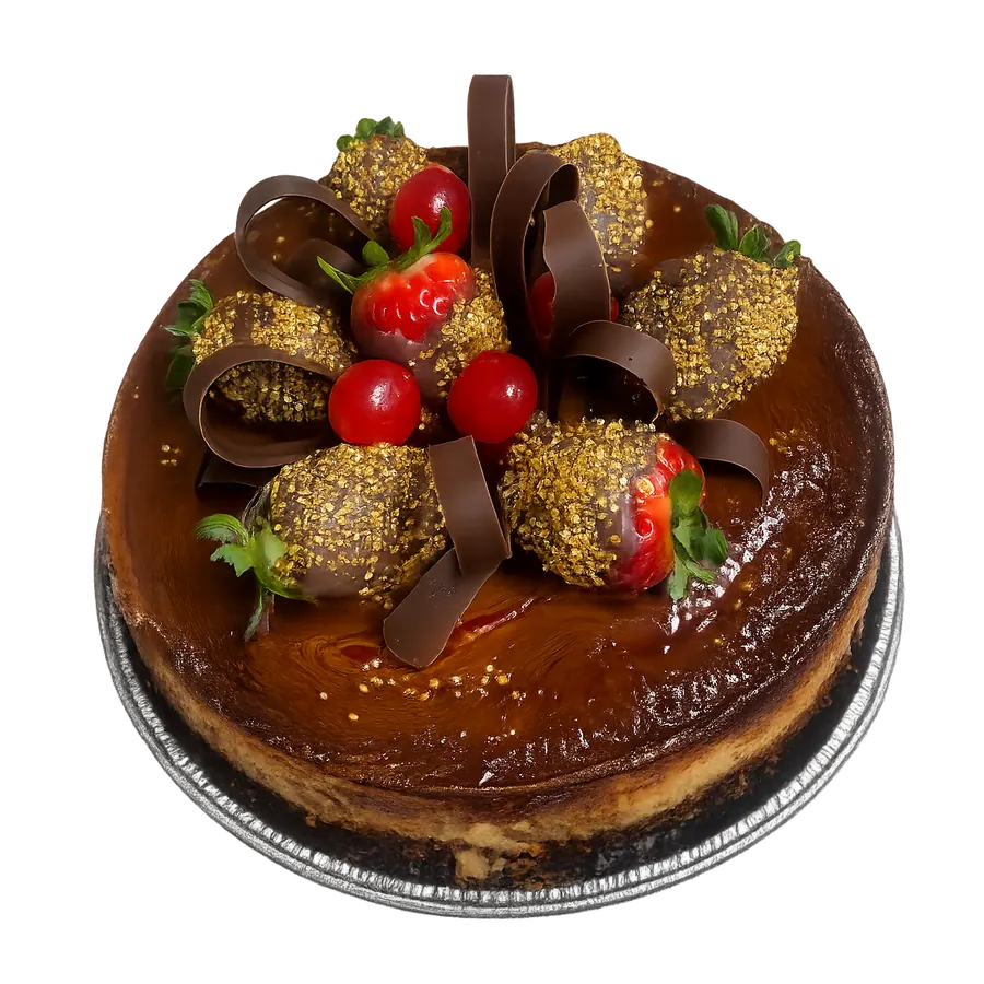 Quinceanera style strawberry chocolate cake